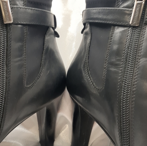 Aquatalia by Marvin K Royal Weatherproof Leather Bootie SIZE 8 Black - Picture 6 of 7